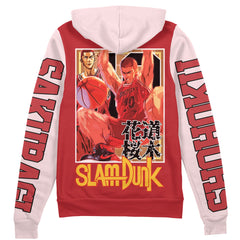 Hanamichi Sakuragi Slam Dunk" Streetwear Zip Hoodie Jacket