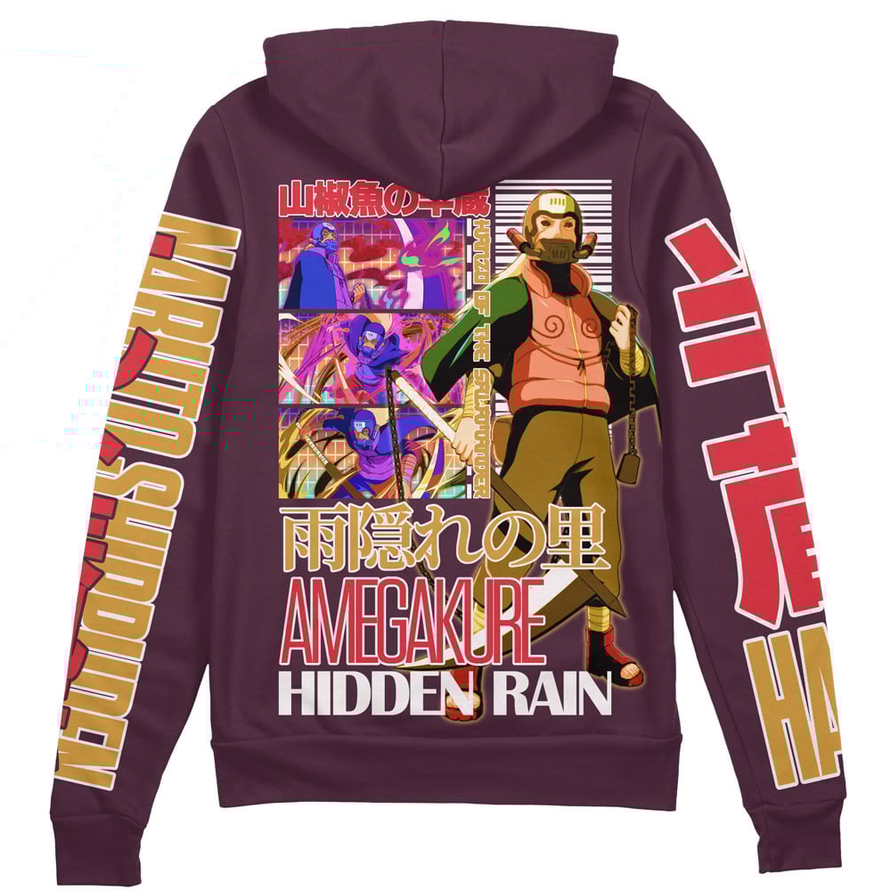 Hanzo of the Salamander Naruto" Streetwear Zip Hoodie Jacket