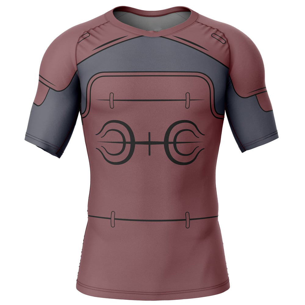 Hashirama Senju Naruto Short Sleeve Rash Guard Compression Shirt