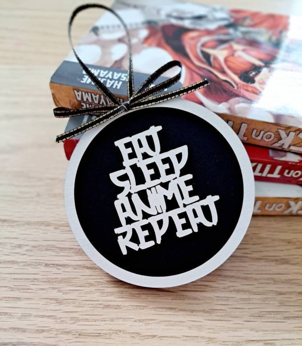 Gift For Anime Lover Anime Demon Slayer Black Christmas Ornament Anime Ornaments - Nysekai