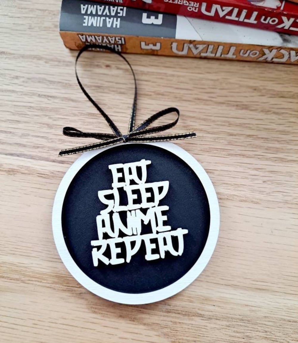 Gift For Anime Lover Anime Demon Slayer Black Christmas Ornament Anime Ornaments - Nysekai