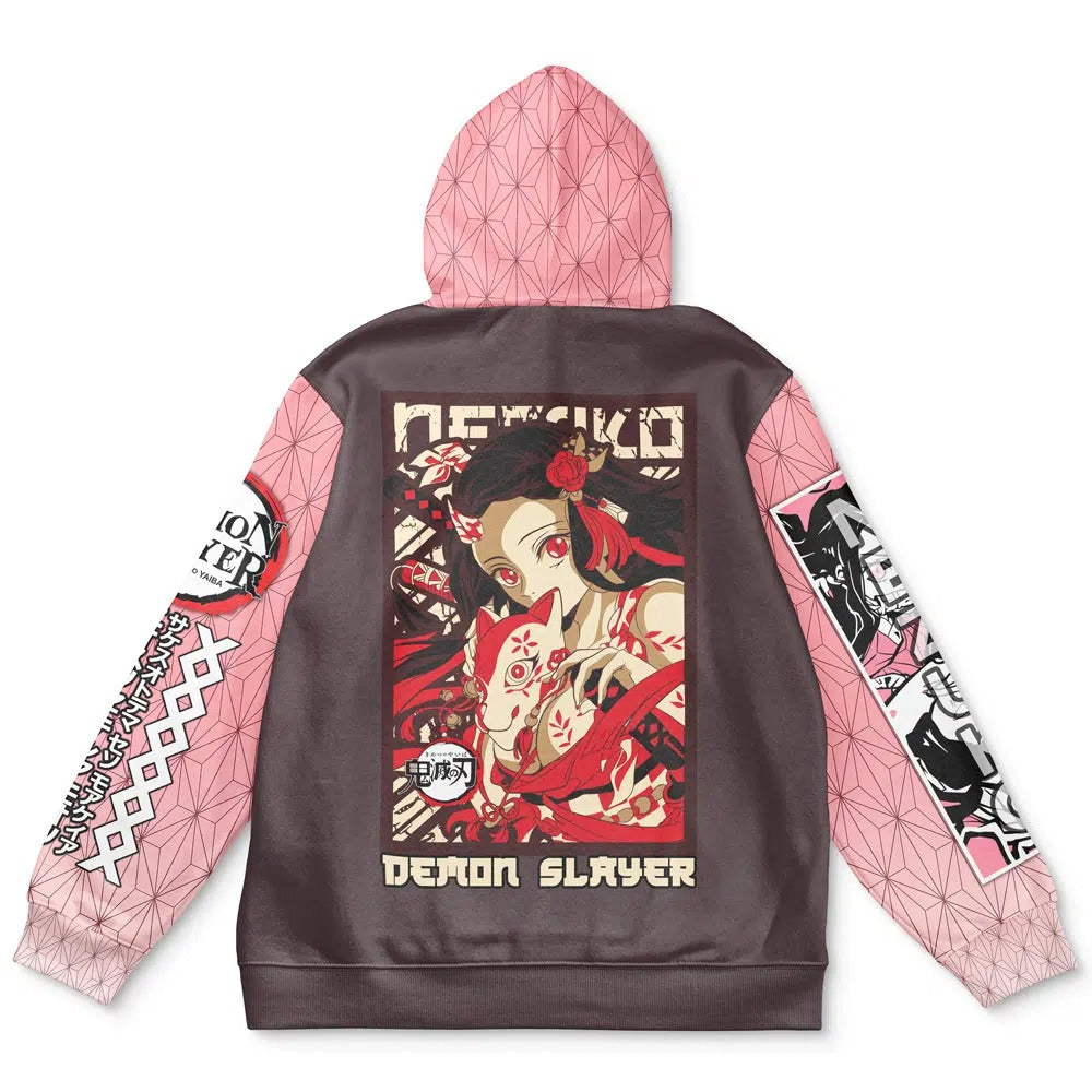 Otakuri "Nezuko (Fox Mask)" Demon Slayer: Kimetsu no Yaiba Streetwear Hoodie