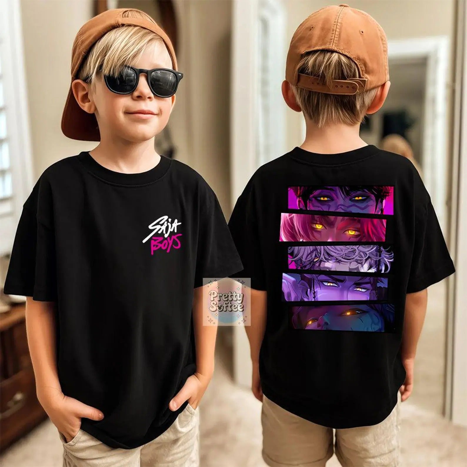 Otakuri "Saja Boys (2-Slide Design)" Kpop Demon Hunter Kids T-Shirt
