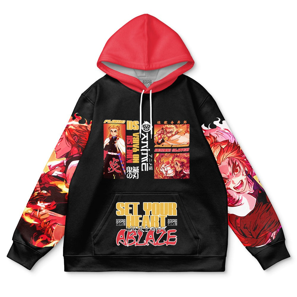 Otakuri "Rengoku Kyojuro (Flame Hashira)" Demon Slayer Streetwear Hoodie