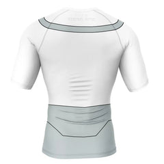 White athletic shirt with gray accents on a white background, Viltrumite Executioner Invincible