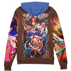 Hashibira Inosuke V2 Demon Slayer Streetwear Zip Hoodie Jacket