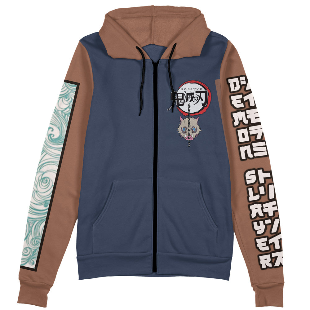 Hashibira Inosuke Demon Slayer Streetwear Zip Hoodie Jacket