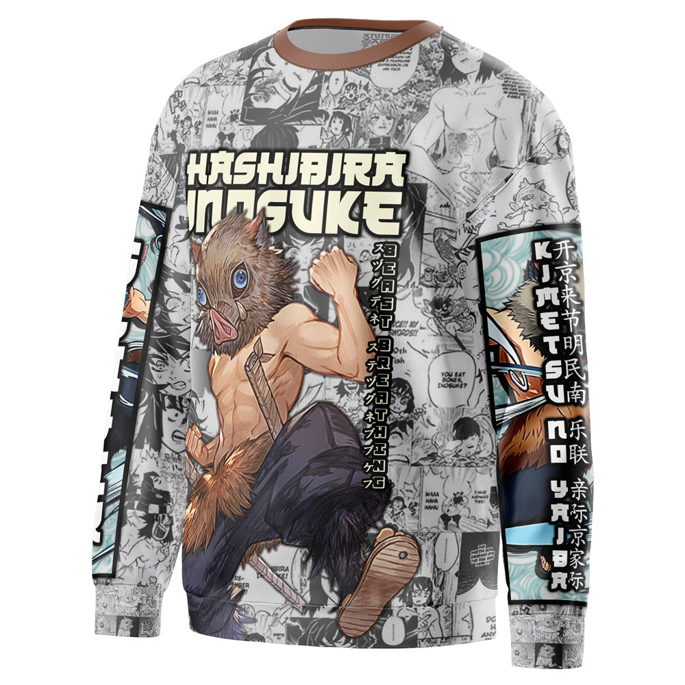Hashibira Inosuke Manga Collage Demon Slayer Streetwear Sweatshirt