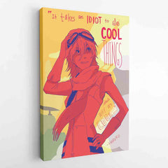 It Takes an Idiot to do Cool Things FLCL Canvas Print Wall Art - Nysekai