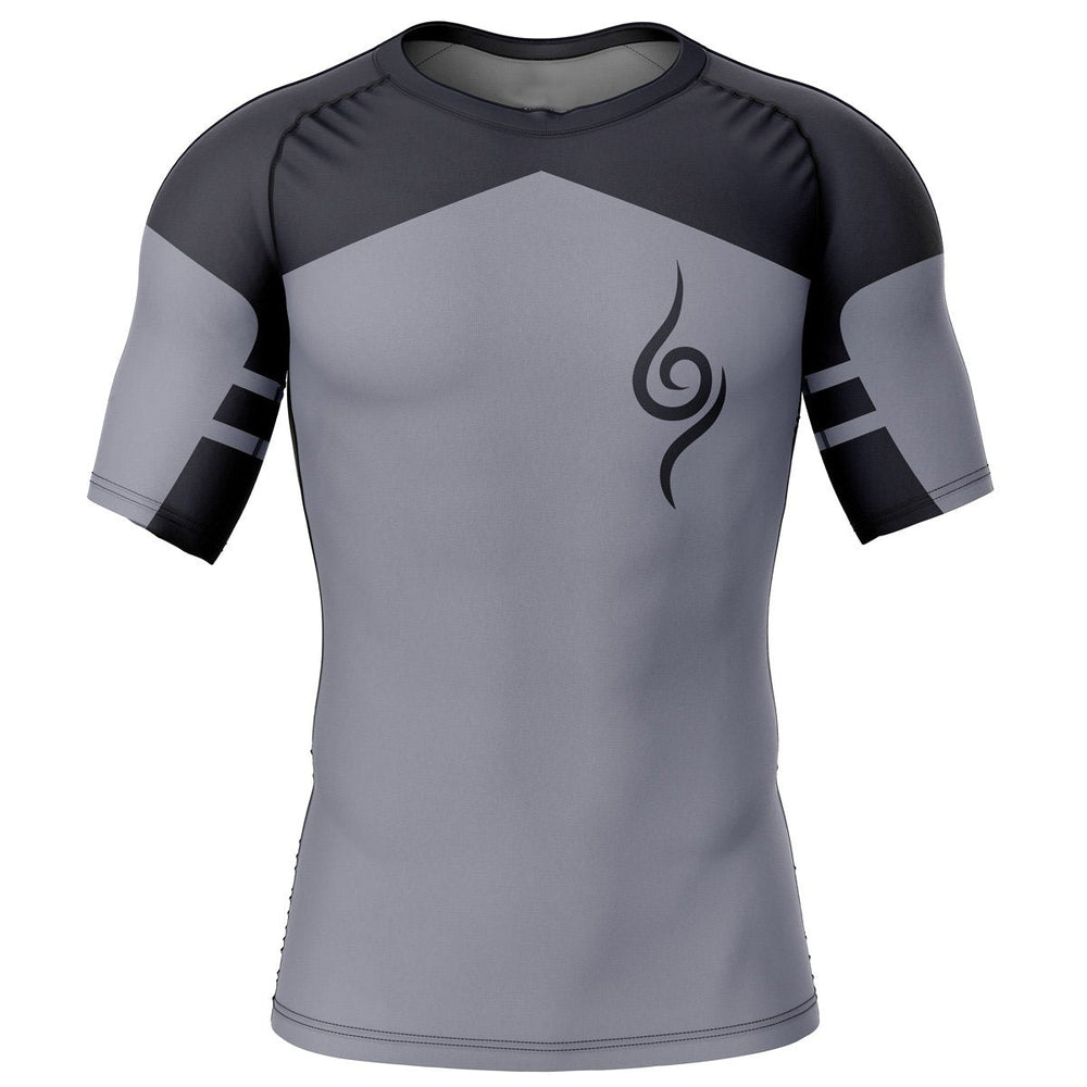 Kakashi Anbu Naruto Short Sleeve Rash Guard Compression Shirt