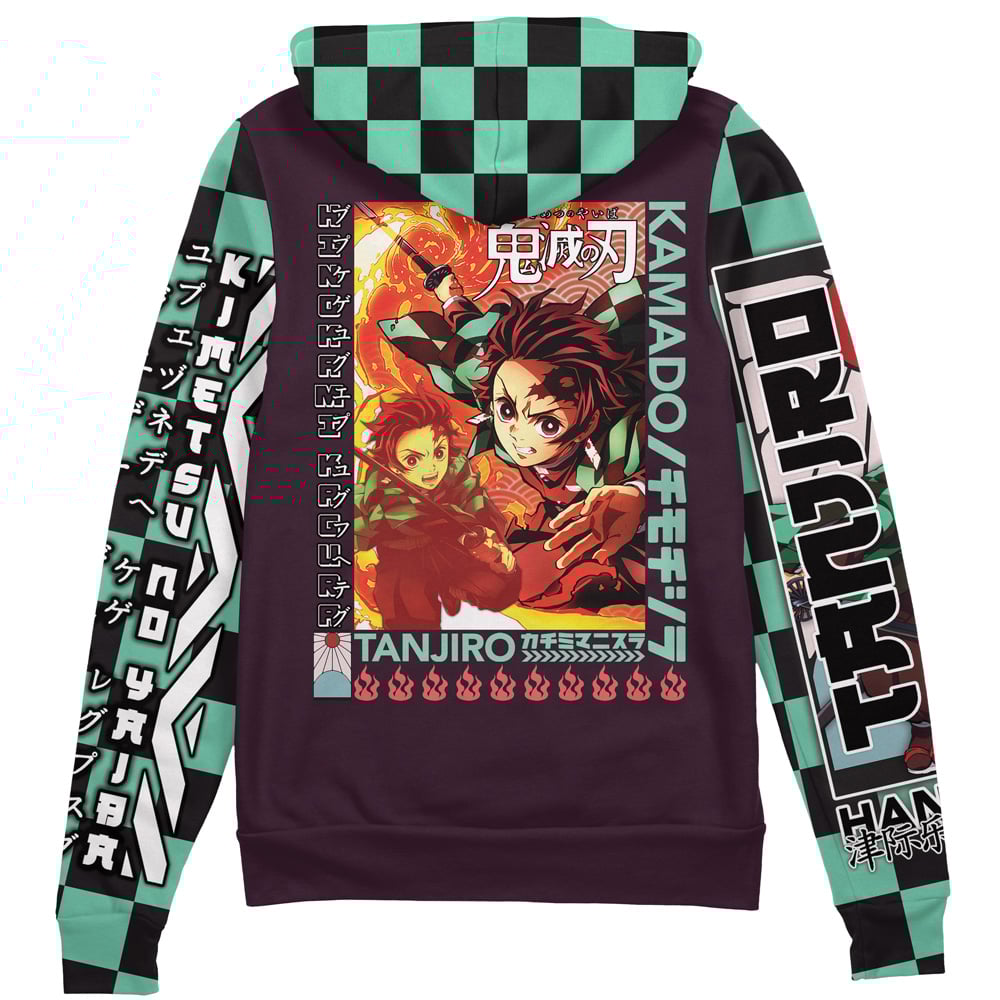 Kamado Tanjiro Demon Slayer" Streetwear Zip Hoodie Jacket