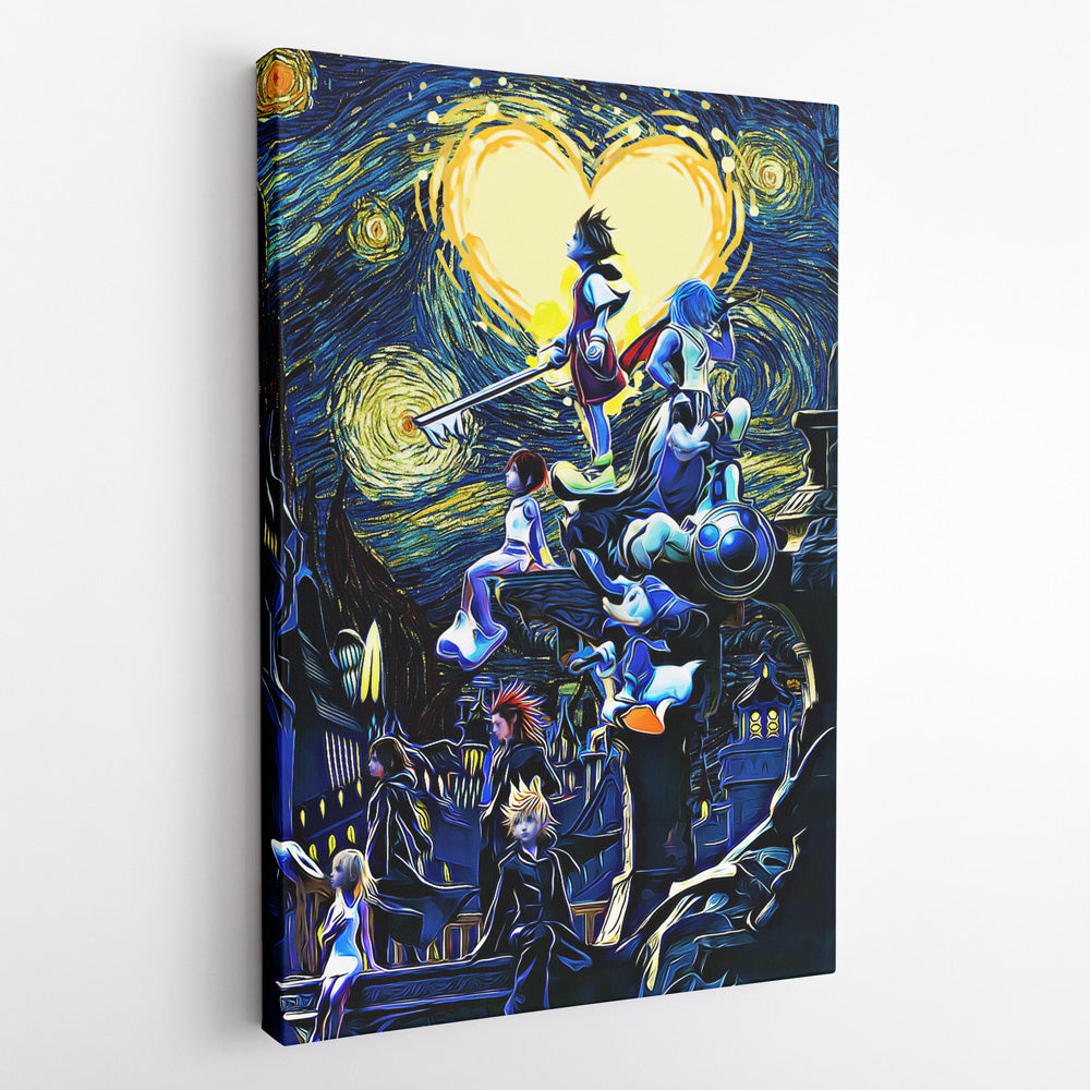 Kingdom Hearts Starry Night Canvas Print Wall Art - Nysekai