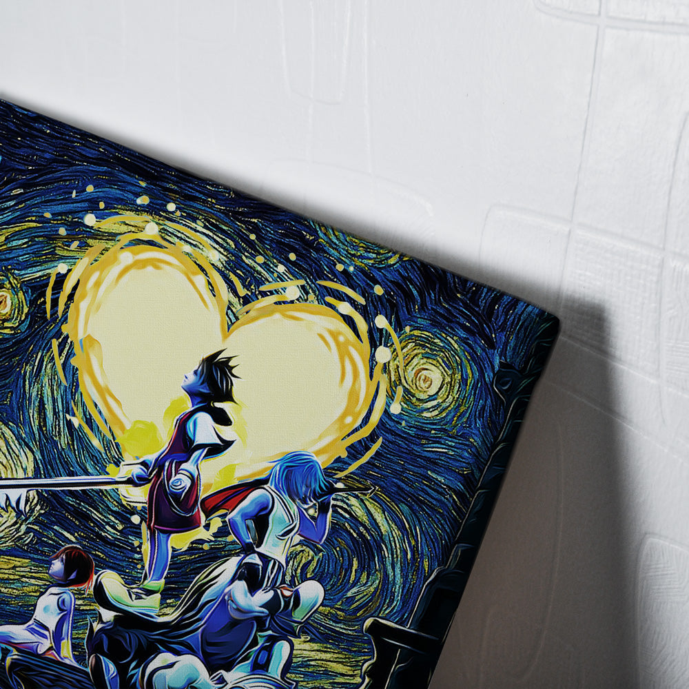 Kingdom Hearts Starry Night Canvas Print Wall Art - Nysekai