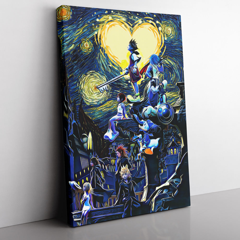 Kingdom Hearts Starry Night Canvas Print Wall Art - Nysekai