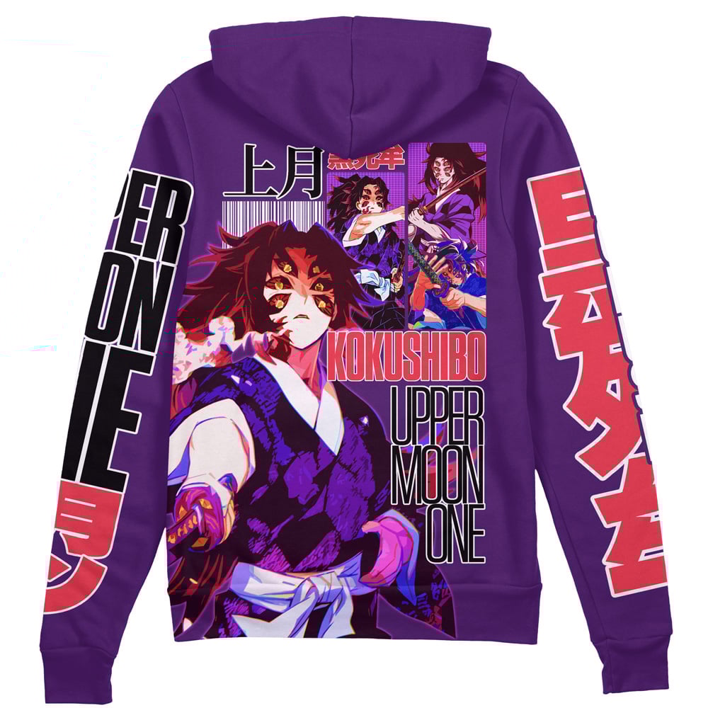 Kokushibo V2 Demon Slayer" Streetwear Zip Hoodie Jacket