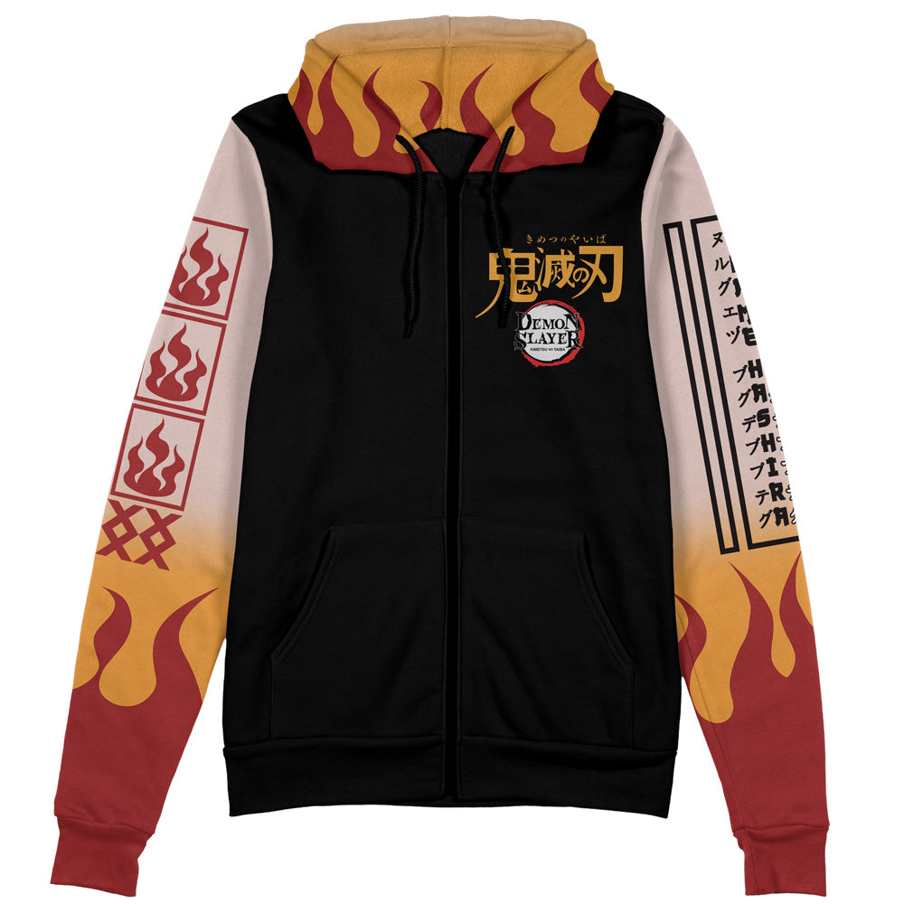 Kyojuro Rengoku Demon Slayer Streetwear Zip Hoodie Jacket