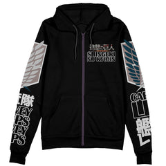 Levi Ackerman x Beast Titan Attack on Titan Streetwear Zip Hoodie Jacket