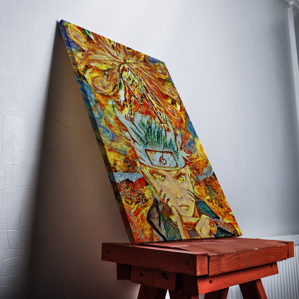 Naruto Starry Ninetails Canvas Print Wall Art - Nysekai