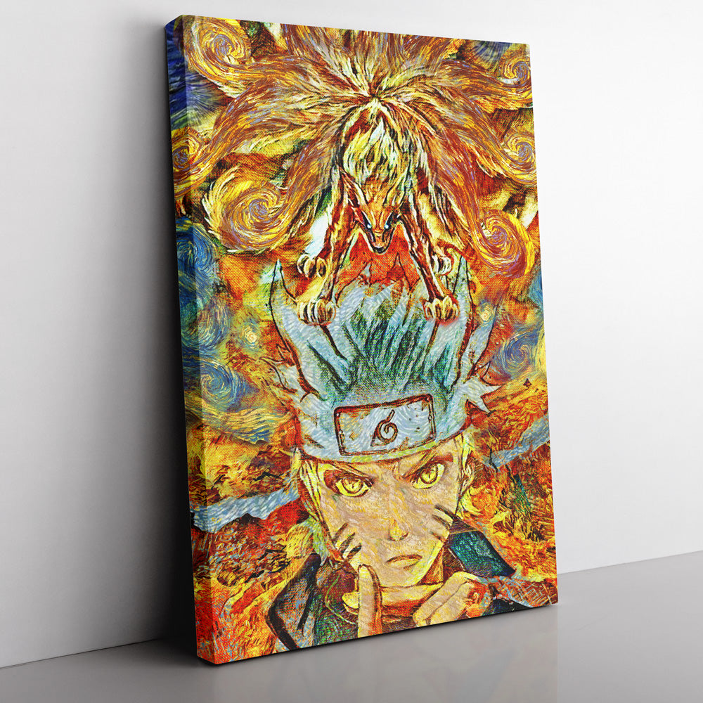 Naruto Starry Ninetails Canvas Print Wall Art - Nysekai