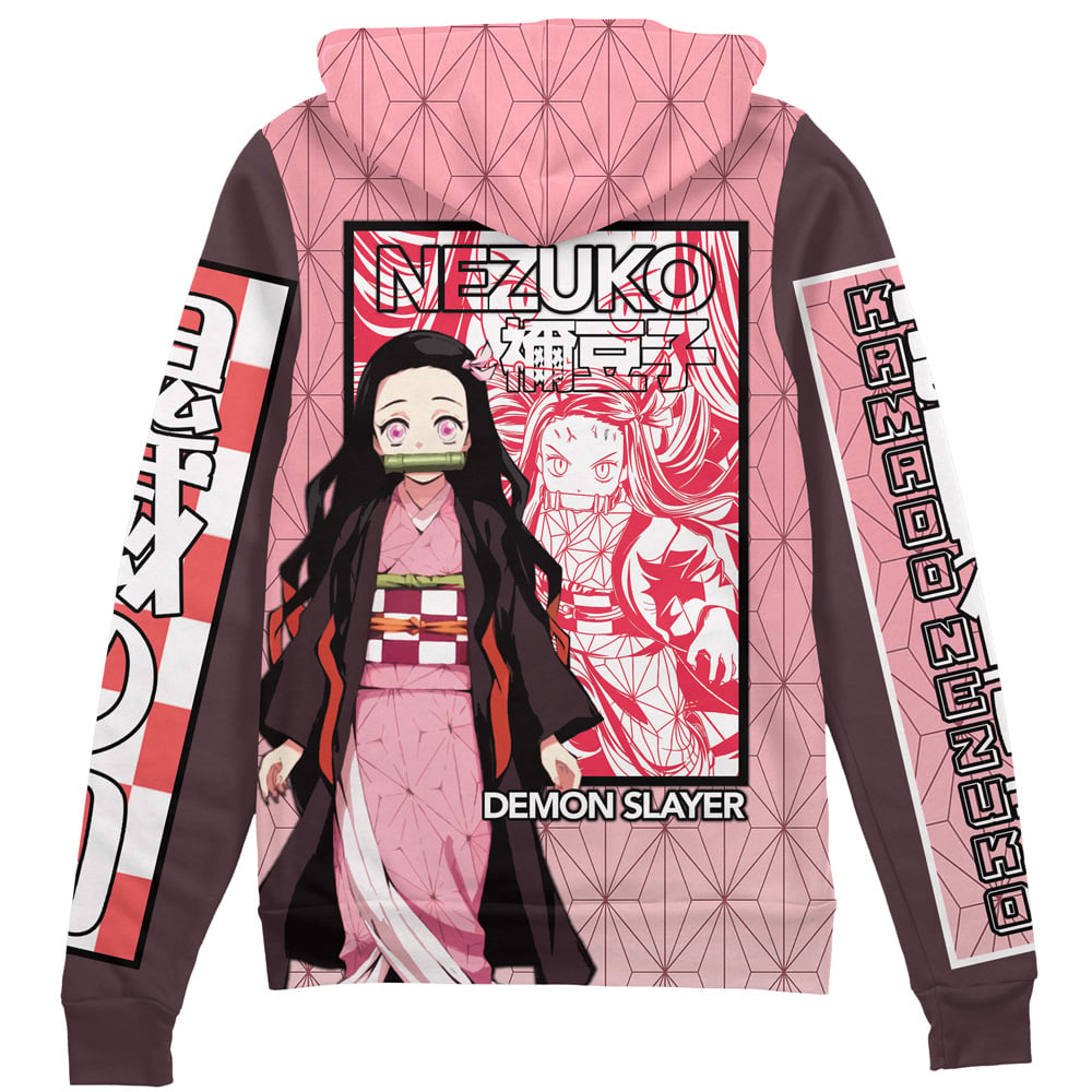 Kamado Nezuko Haori Demon Slayer Streetwear Zip Hoodie Jacket