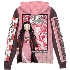 Kamado Nezuko Haori Demon Slayer Streetwear Zip Hoodie Jacket