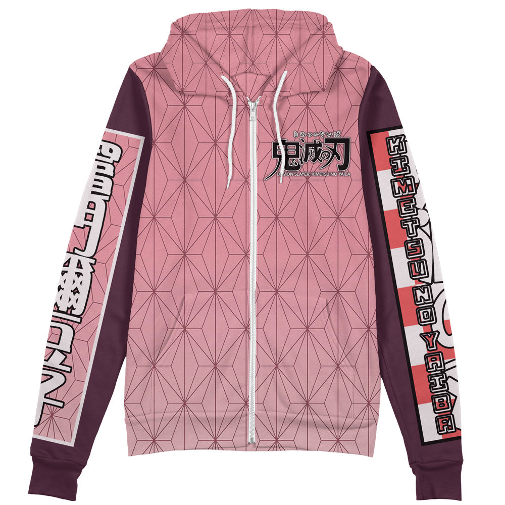 Kamado Nezuko Haori Demon Slayer Streetwear Zip Hoodie Jacket