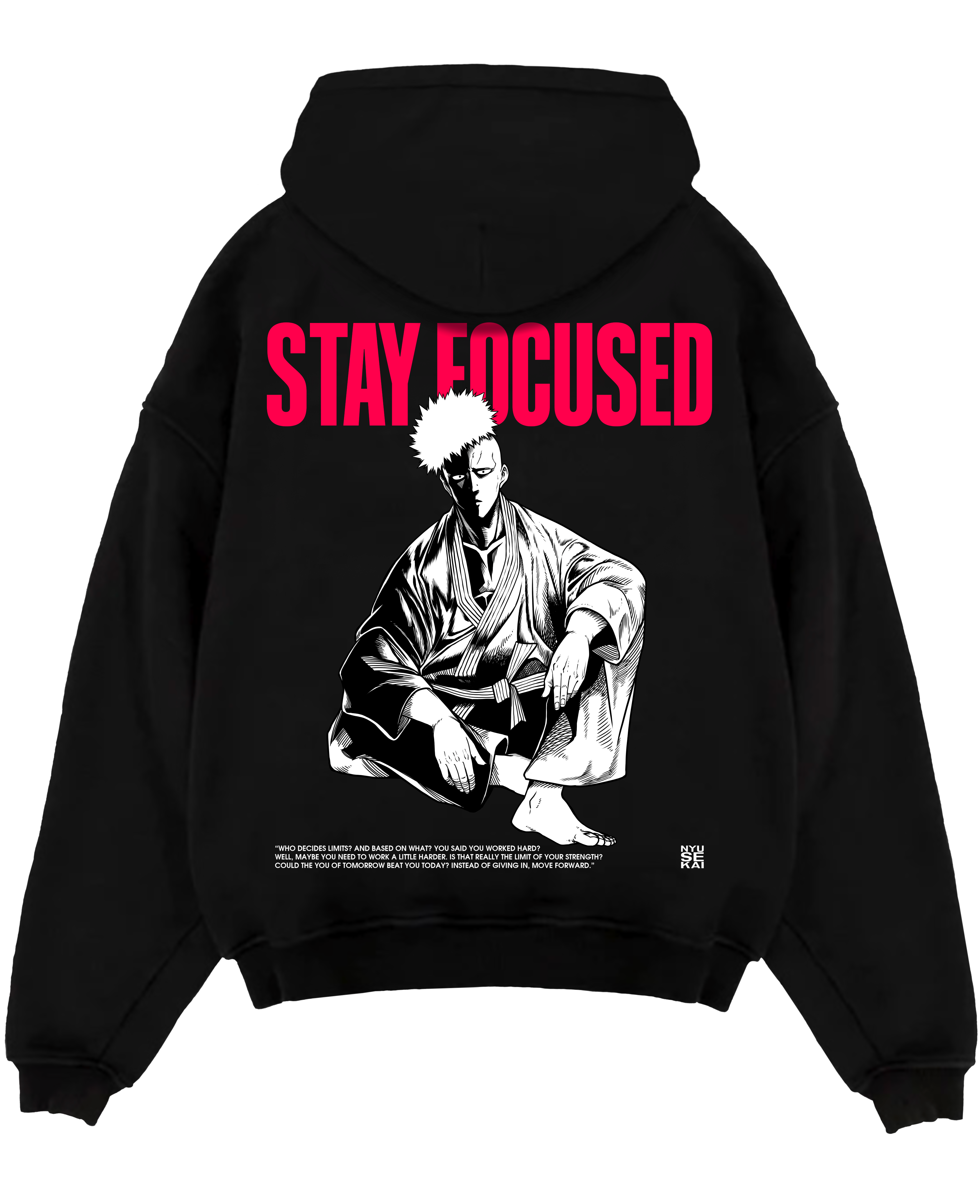 Saitama X Stay Focused - One Punch Man Hoodie