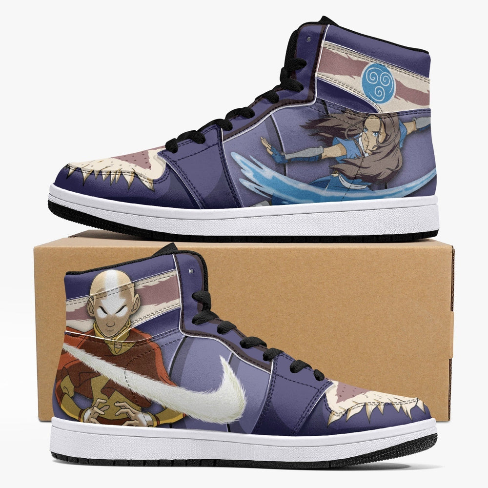 Aang and Katara Avatar Mid 1 Basketball Shoes