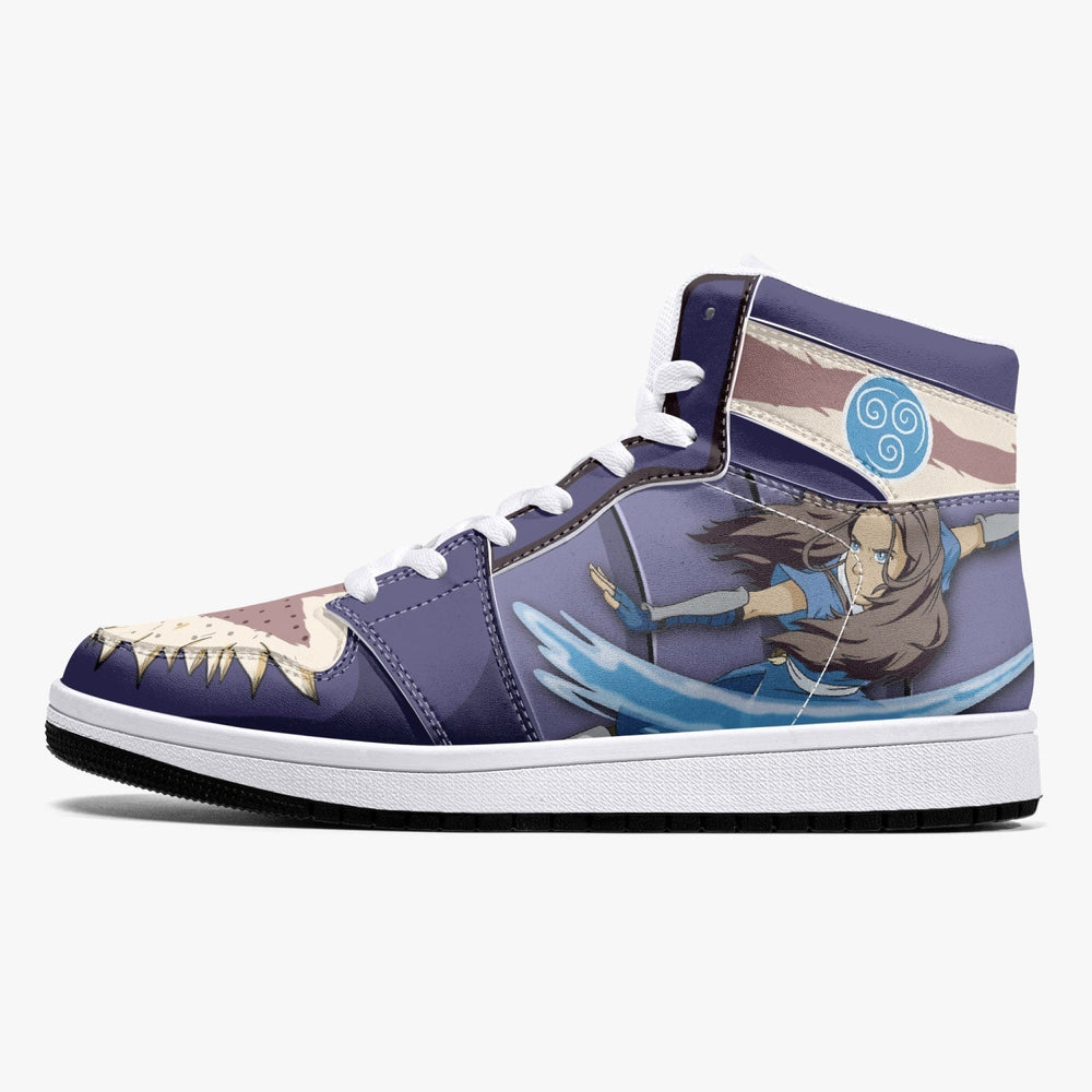 Aang and Katara Avatar Mid 1 Basketball Shoes