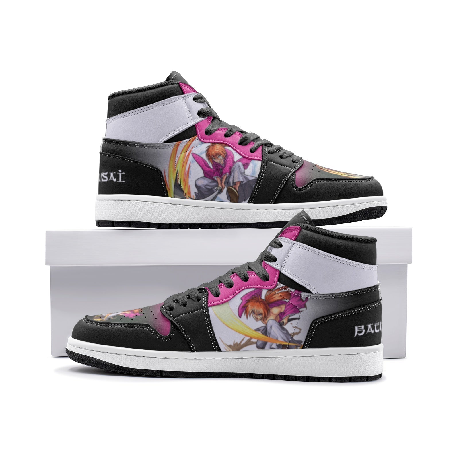 Kenshin Battousai Rurouni Kenshin Mid 1" Basketball Shoes