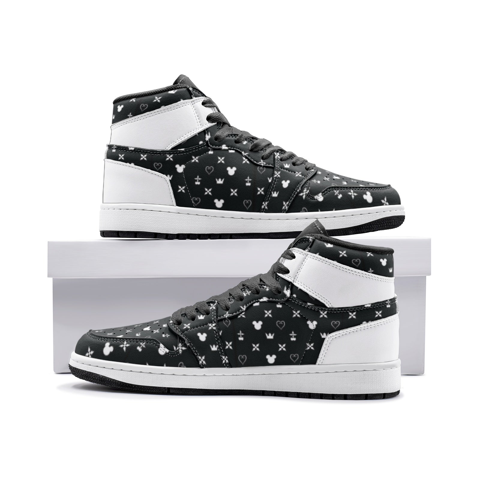 Magical Pattern Kingdom Hearts V2 Mid 1" Basketball Shoes