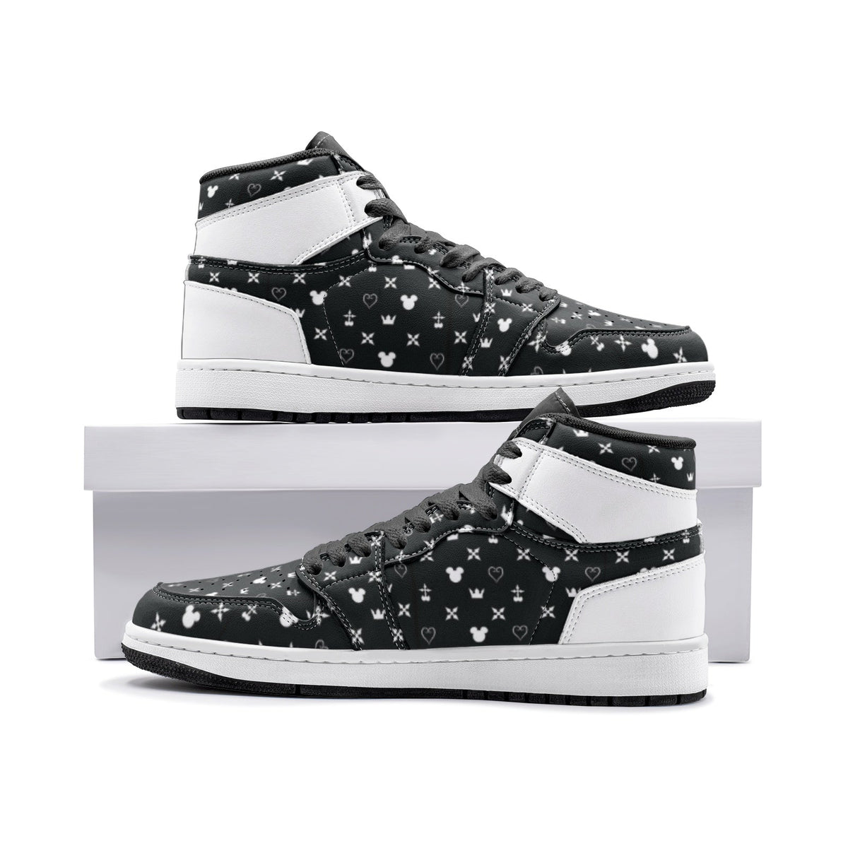 Magical Pattern Kingdom Hearts V2 Mid 1" Basketball Shoes