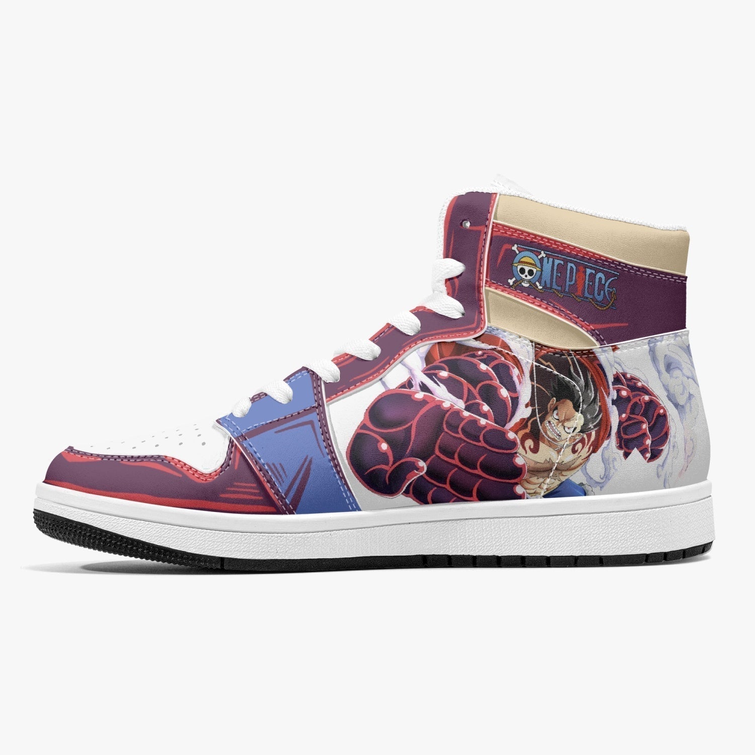 Monkey God Luffy One Piece Mid 1 Basketball Shoes