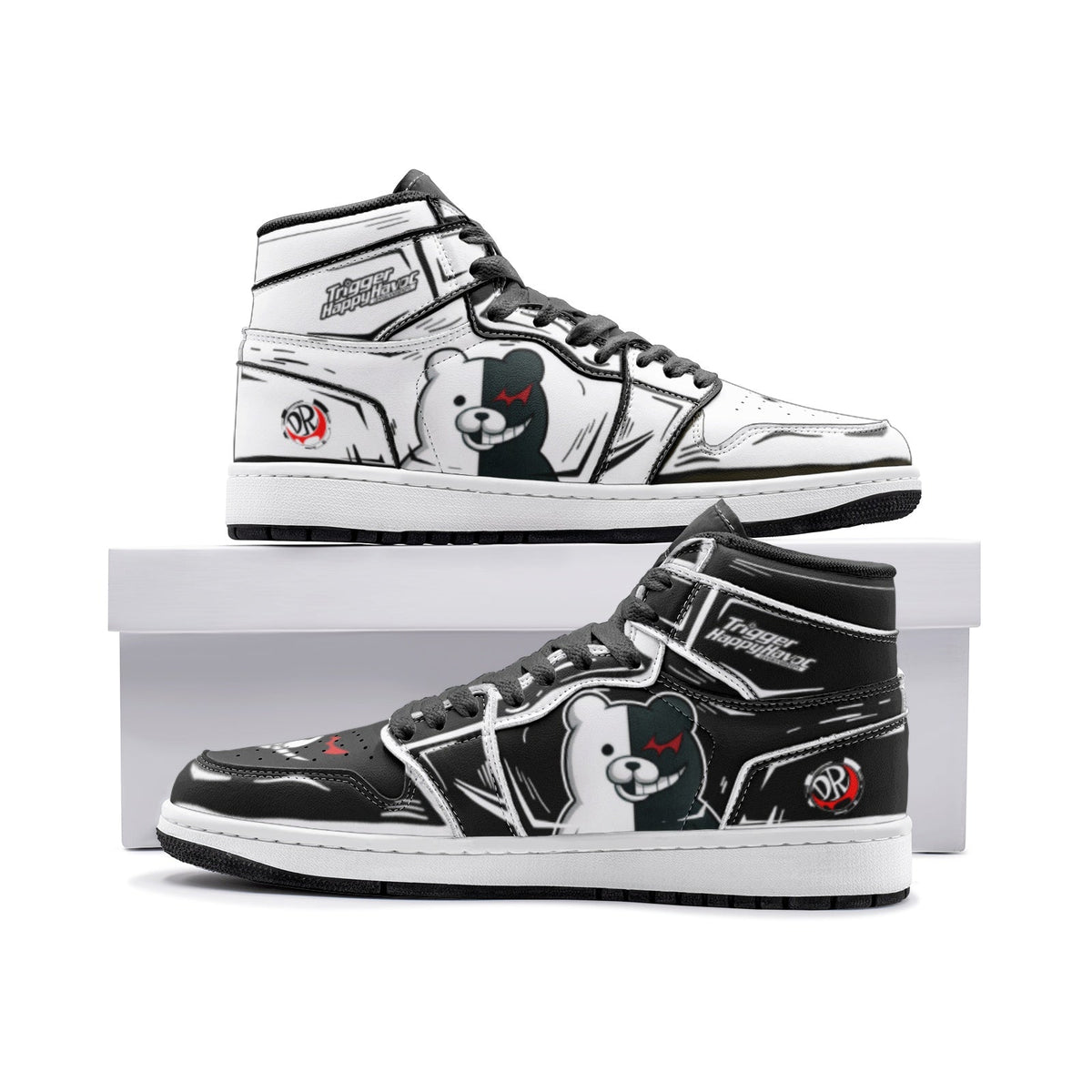 Monokuma Danganronpa Mid 1" Basketball Shoes