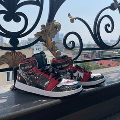 Spider-Verse J1 V2 Shoes Custom Miles Morales Mid 1 Basketball Shoes - Nysekai