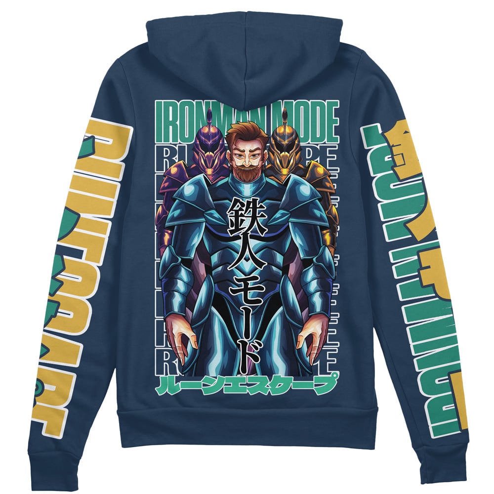 Ironman Runescape" Streetwear Zip Hoodie Jacket