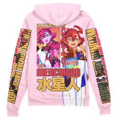 Suletta Mercury Gundam Witch from Mercury Streetwear Zip Hoodie Jacket