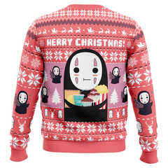 Merry Christmas No Face Spirited Away Ugly Christmas Sweater