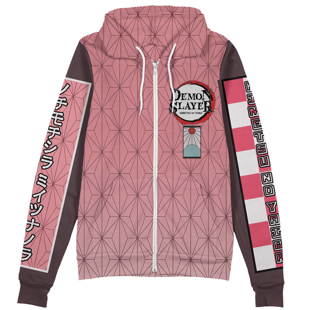 Otakuri Kamado Nezuko Haori Demon Slayer Streetwear Zip Hoodie Jacket