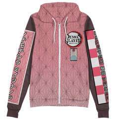 Otakuri Kamado Nezuko Haori Demon Slayer Streetwear Zip Hoodie Jacket