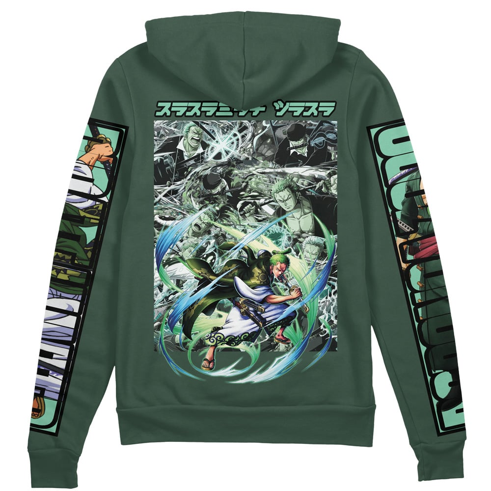 Roronoa Zoro One Piece Streetwear Zip Hoodie Jacket