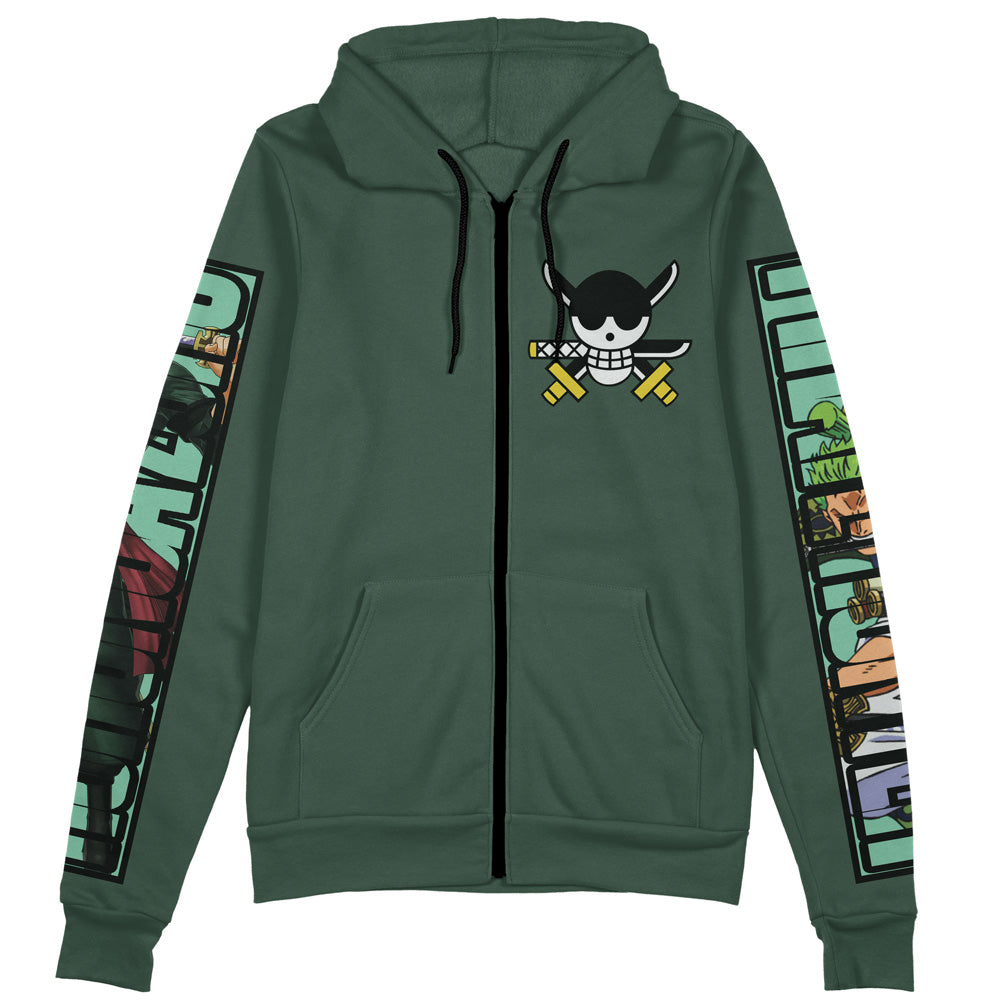 Roronoa Zoro One Piece Streetwear Zip Hoodie Jacket