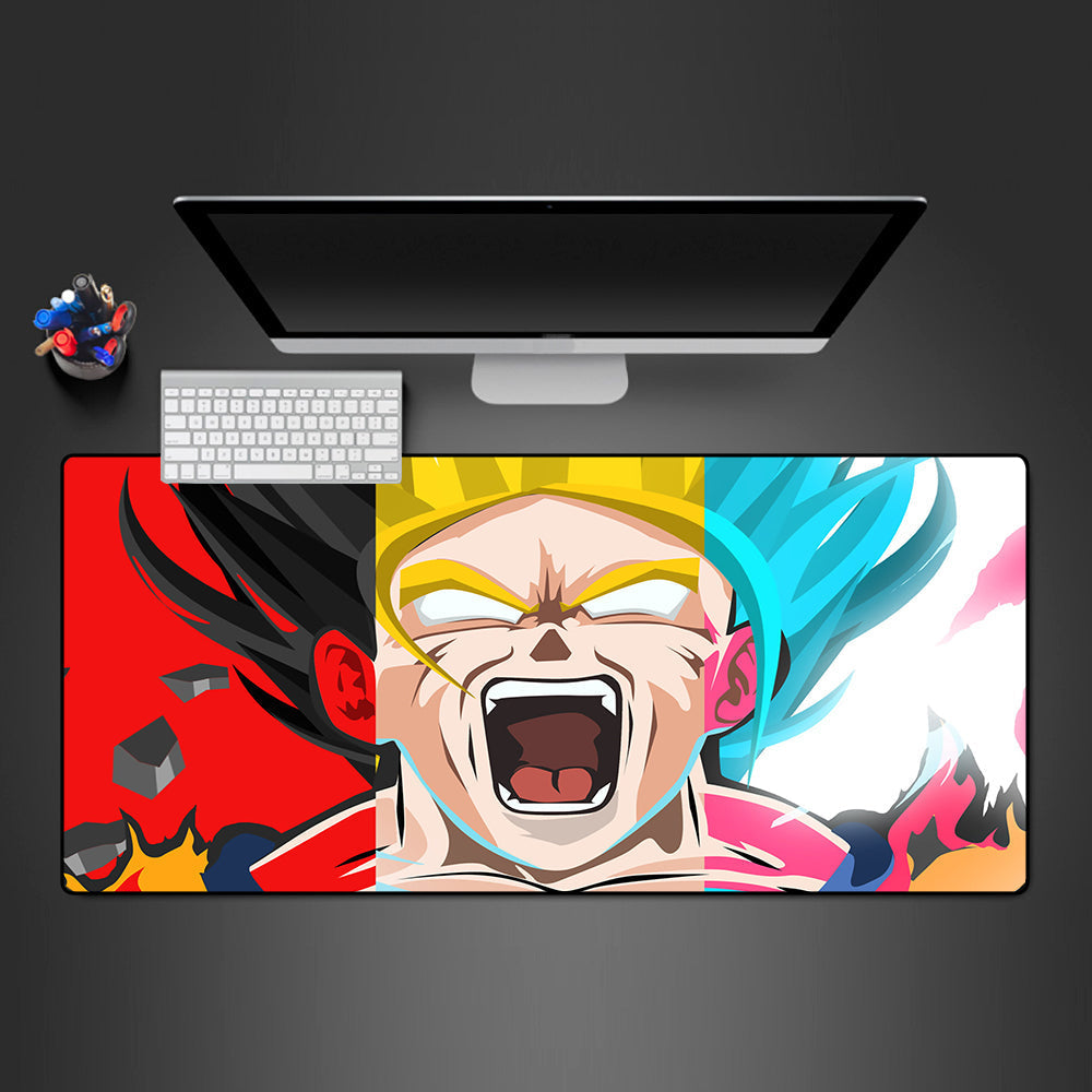 Son Goku Transformations Size Gaming Mouse Pad - Nysekai