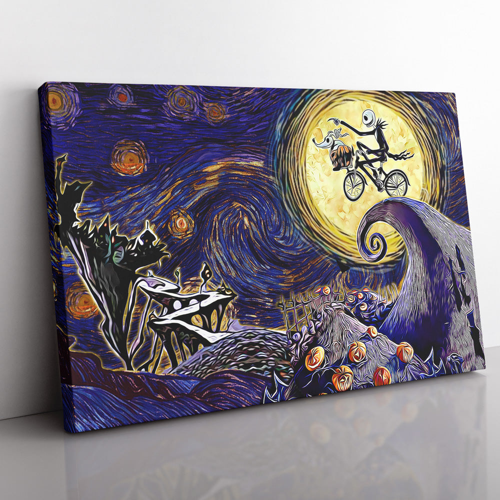Starry Nightmare Before Christmas Canvas Print Wall Art - Nysekai