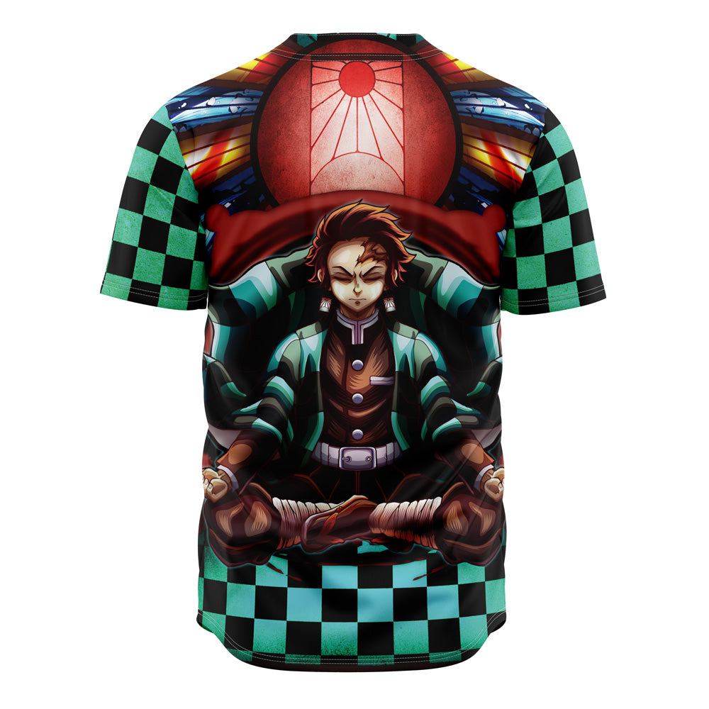 Trippy Kamado Tanjiro Demon Slayer Baseball Jersey Without Piping