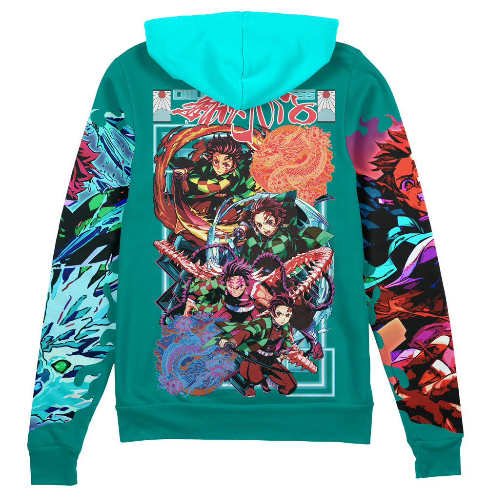 Kamado Tanjiro V2 Demon Slayer Streetwear Zip Hoodie Jacket