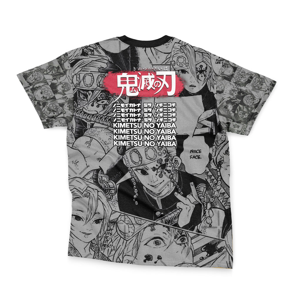 Uzui Tengen Manga Collage Demon Slayer Streetwear T-Shirt