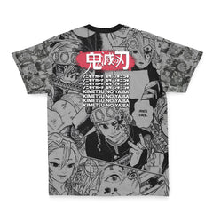 Uzui Tengen Manga Collage Demon Slayer Streetwear T-Shirt