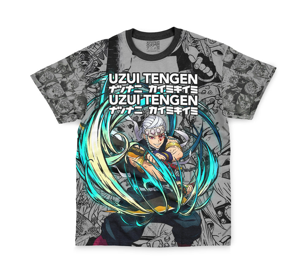 Uzui Tengen Manga Collage Demon Slayer Streetwear T-Shirt