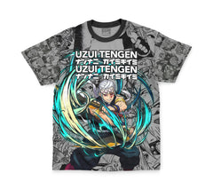 Uzui Tengen Manga Collage Demon Slayer Streetwear T-Shirt